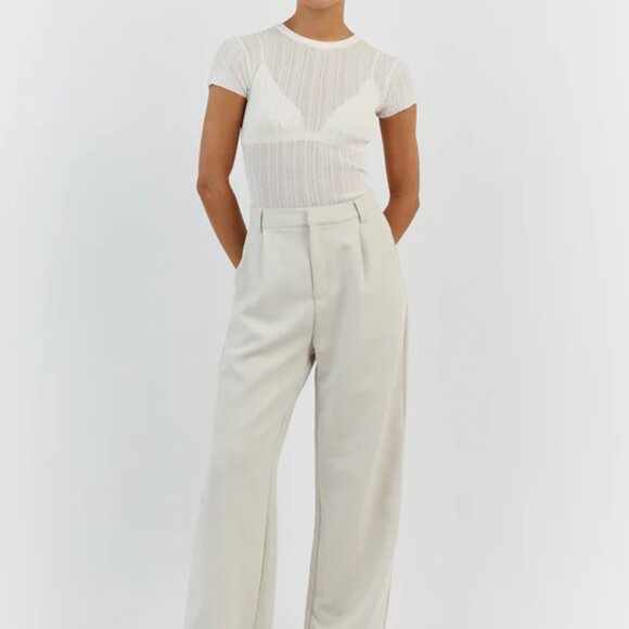 Dissh HARPER IVORY CAP SLEEVE TOP - Picture 2 of 3